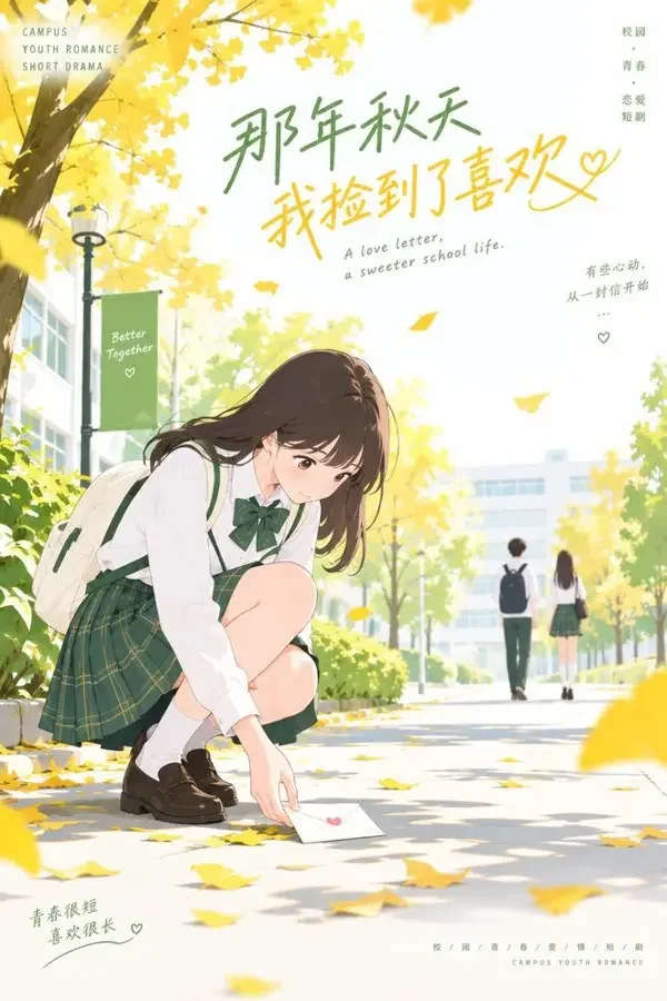 《校花的十年之约》短剧封面海报，校园题材